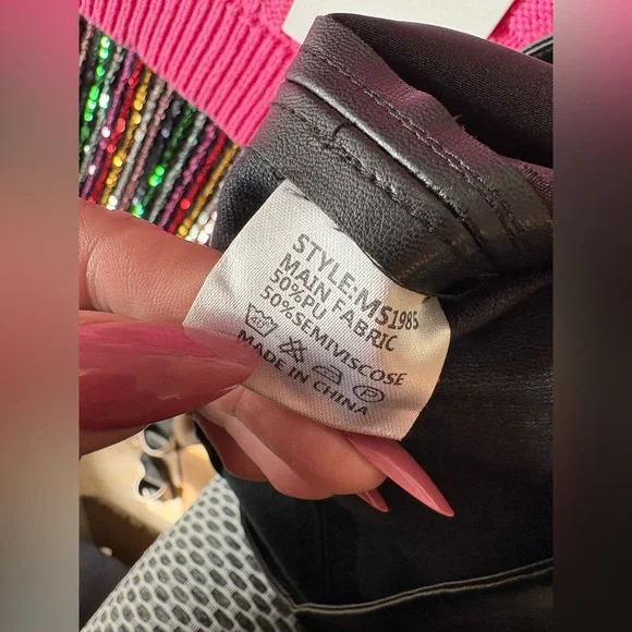 Brand new tags Black Leather Pants - Picture 10 of 16